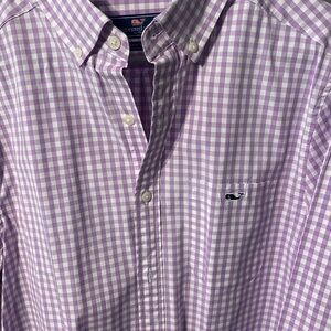 Vineyard Vines Lavender Checkered Men's Shirt